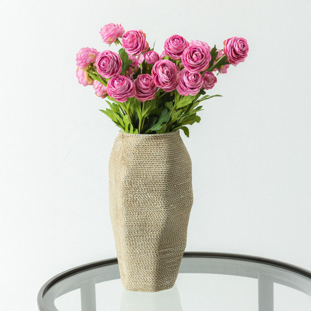 RANUNCULUS ΛΟΥΛΟΥΔΙ ΤΕΧΝΗΤΟ 42 POLYESTER ΡΟΖ ΠΡΑΣΙΝΟ