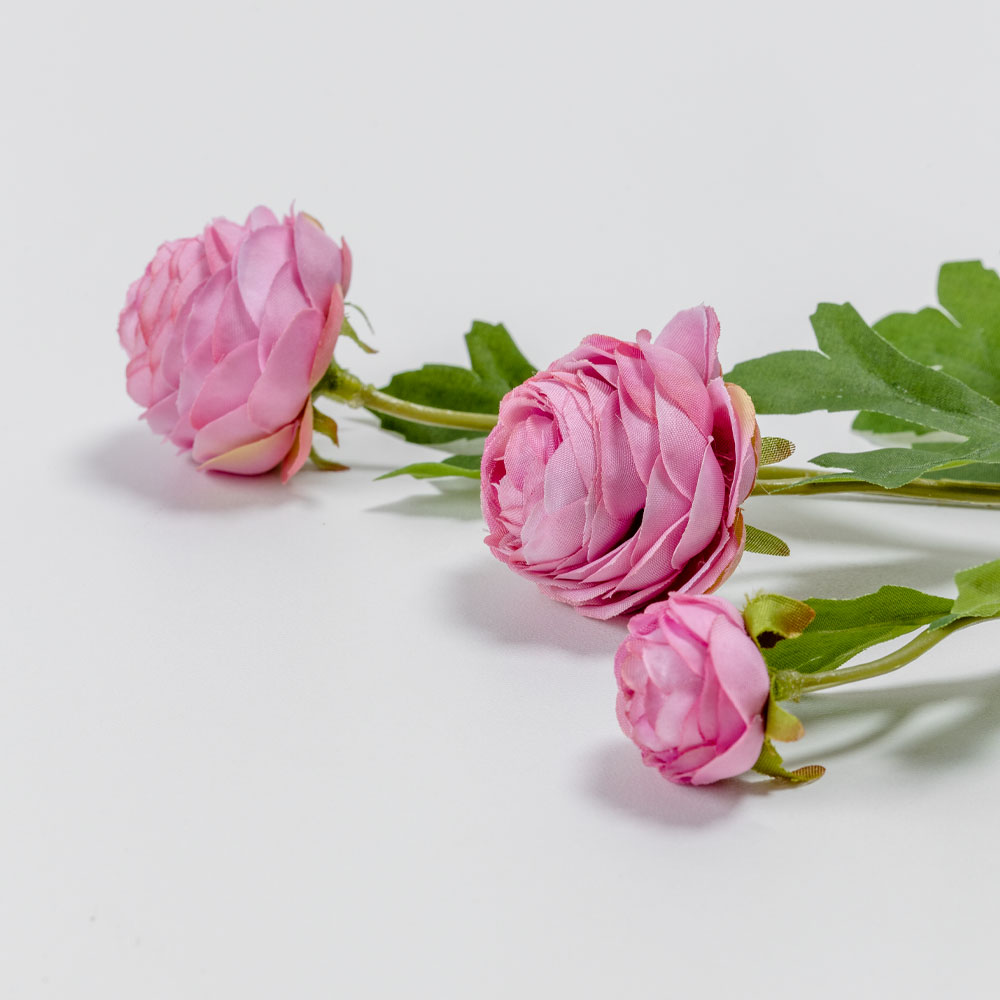 RANUNCULUS ΛΟΥΛΟΥΔΙ ΤΕΧΝΗΤΟ 42 POLYESTER ΡΟΖ ΠΡΑΣΙΝΟ