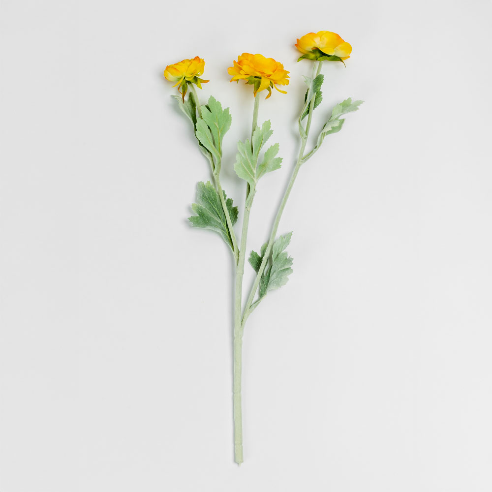 RANUNCULUS ΛΟΥΛΟΥΔΙ ΤΕΧΝΗΤΟ 51 POLYESTER ΚΙΤΡΙΝΟ ΠΡΑΣΙΝΟ