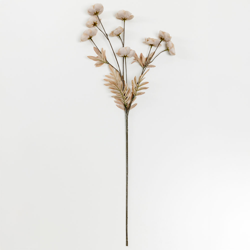 RANUNCULUS ΛΟΥΛΟΥΔΙ ΤΕΧΝΗΤΟ 81 POLYESTER ΛΕΥΚΟ ΜΠΕΖ