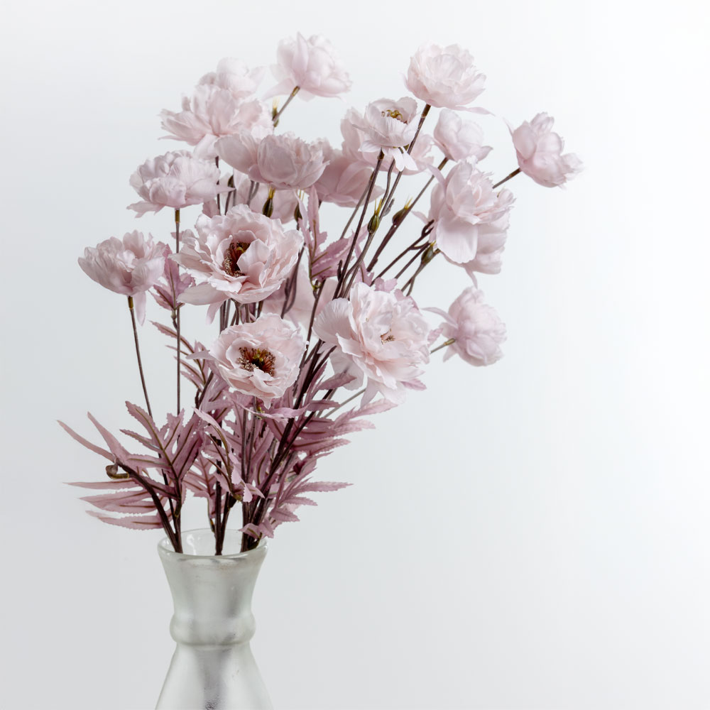 PEONY ΛΟΥΛΟΥΔΙ ΤΕΧΝΗΤΟ 82 POLYESTER ΡΟΖ ΓΚΡΙ