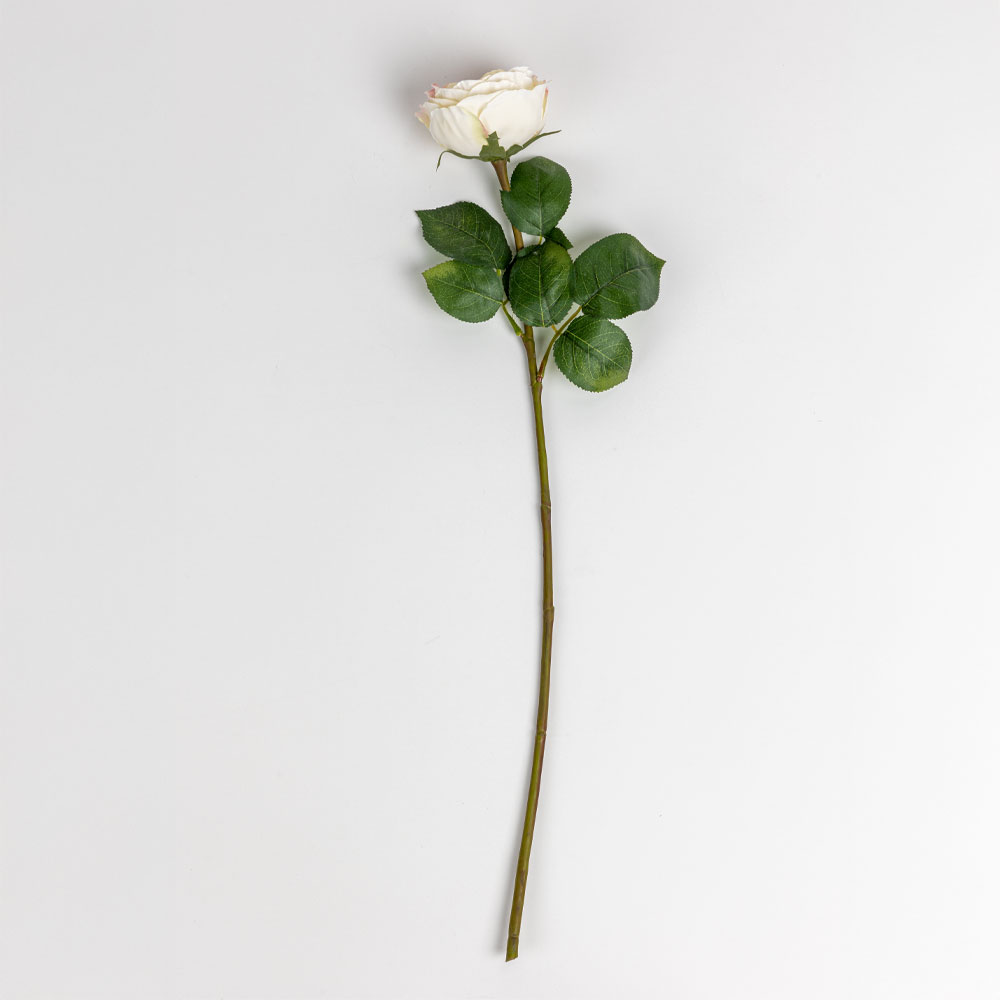 CABBAGE ROSE ΛΟΥΛΟΥΔΙ ΤΕΧΝΗΤΟ 66 POLYESTER ΛΕΥΚΟ ΡΟΖ ΠΡΑΣΙΝΟ