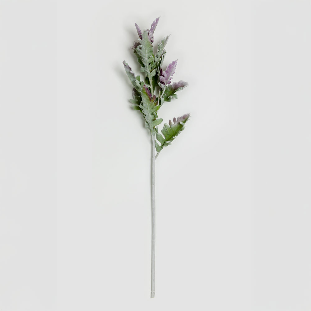 SENECIO CINERARIA ΚΛΑΔΙ ΤΕΧΝΗΤΟ 76 POLYESTER ΠΡΑΣΙΝΟ ΜΩΒ