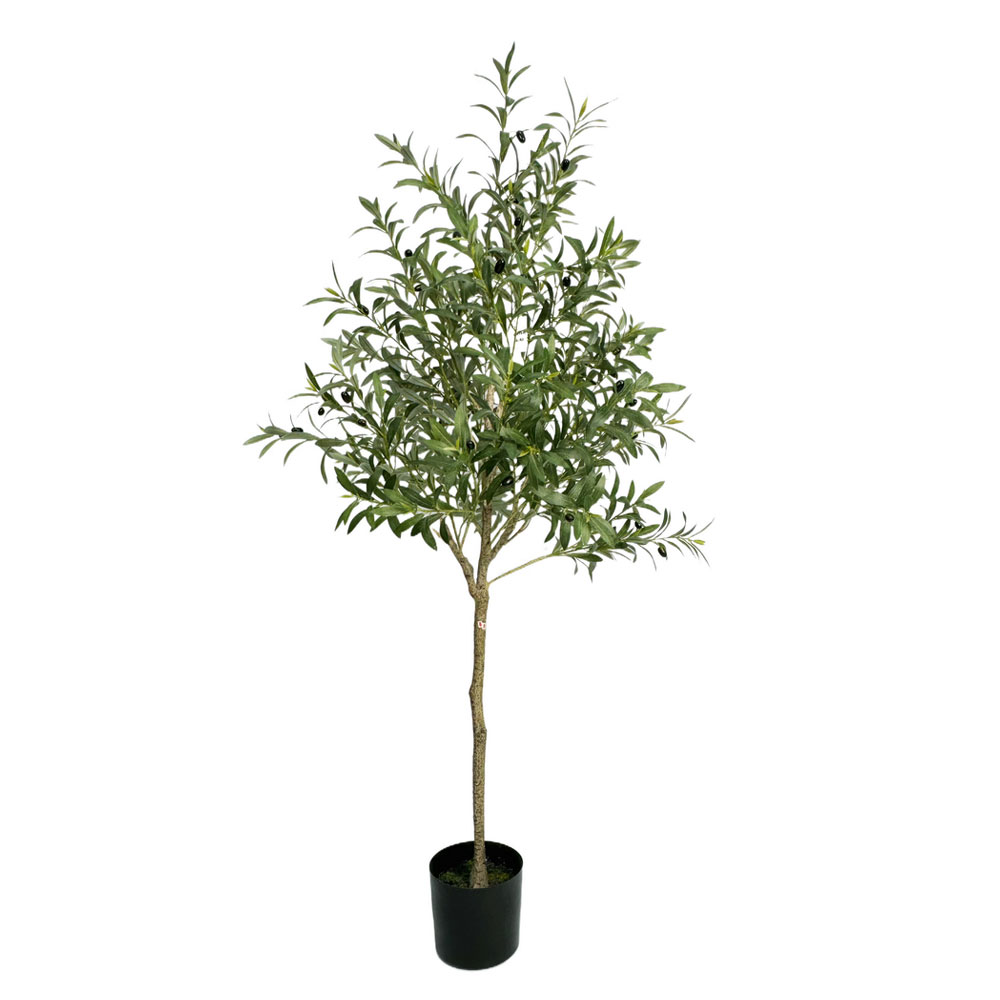 OLIVE TREE ΤΕΧΝΗΤΟ ΦΥΤΟ ΣΕ ΓΛΑΣΤΡΑ ΥΦΑΣΜΑ PVC ΠΡΑΣΙΝΟ H180CM