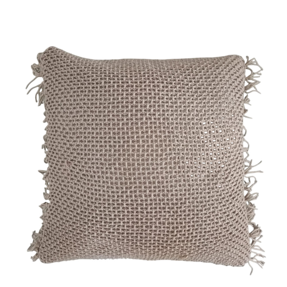 ARNAV ΔΙΑΚΟΣΜΗΤΙΚΟ ΜΑΞΙΛΑΡΙ 45x45 ΥΦΑΣΜΑ TAUPE POLYESTER