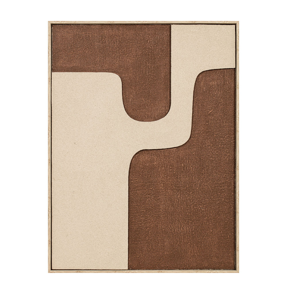 MEADOW A ΠΙΝΑΚΑΣ ΔΙΑΚΟΣΜΗΤΙΚΟΣ ΜΕ ΚΟΡΝΙΖΑ 60x80x3.2 ΚΑΜΒΑΣ ΚΑΦΕ BEIGE ΞΥΛΟ ΦΥΣΙΚΟ