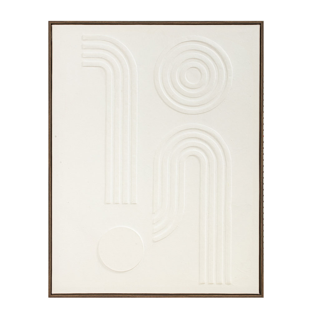 CURVA 1 ΠΙΝΑΚΑΣ ΔΙΑΚΟΣΜΗΤΙΚΟΣ ΜΕ ΚΟΡΝΙΖΑ 70x90x3.8 ΚΑΜΒΑΣ BEIGE BEIGE ΞΥΛΟ ΦΥΣΙΚΟ