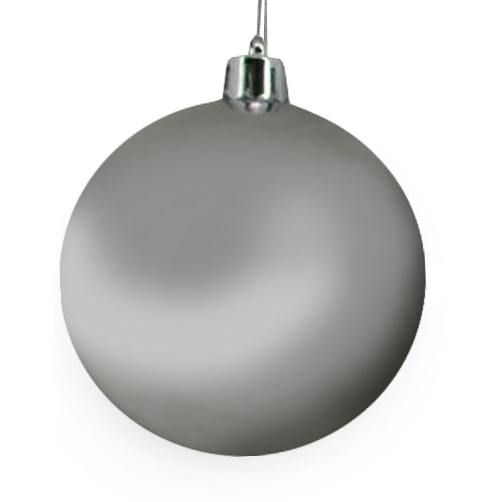SILVER ΧΡΙΣΤΟΥΓΕΝΝΙΑΤΙΚΗ ΜΠΑΛΑ 25x25x25 ΠΛΑΣΤΙΚΟ ΑΣΗΜΙ