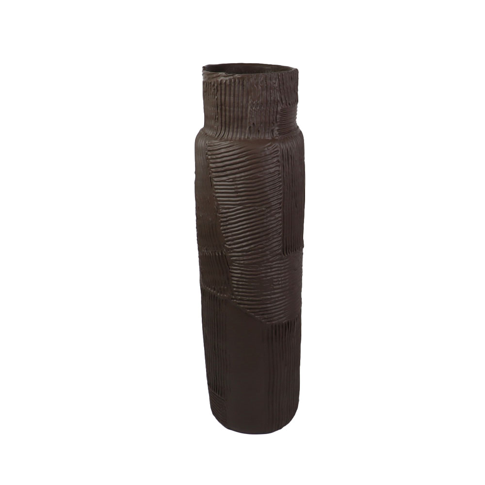 HUILE BRUNE ΔΙΑΚΟΣΜΗΤΙΚΟ ΒΑΖΟ 15x15x54.5 POLYRESIN ΚΑΦΕ ΣΚΟΥΡΟ