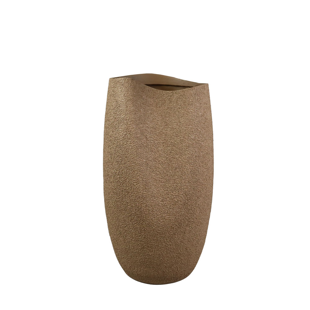 AITHERIUM.I ΔΙΑΚΟΣΜΗΤΙΚΟ ΒΑΖΟ 20.5x20.5x37.5 POLYRESIN TERRACOTTA
