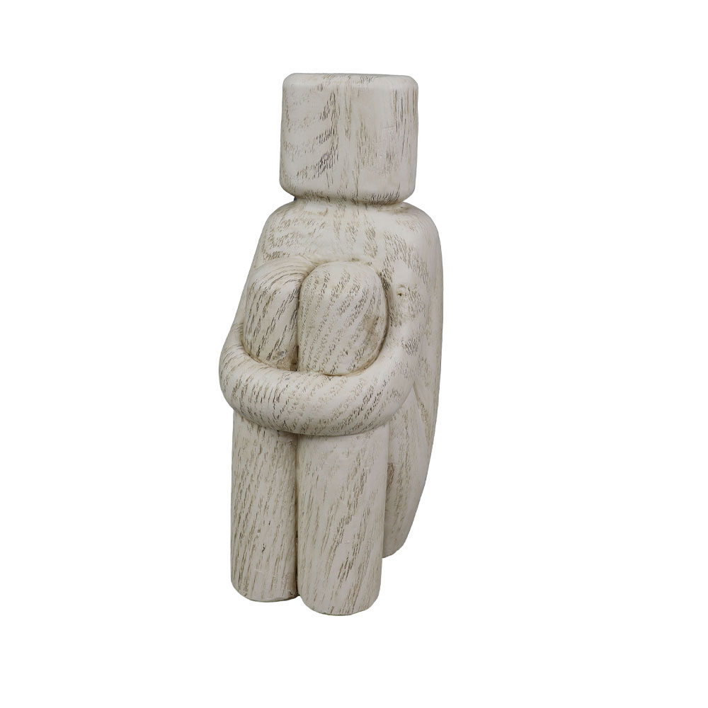 SEDUTO.I ΔΙΑΚΟΣΜΗΤΙΚΟ ΣΩΜΑ 9.5x7.5x20 POLYRESIN ΜΠΕΖ