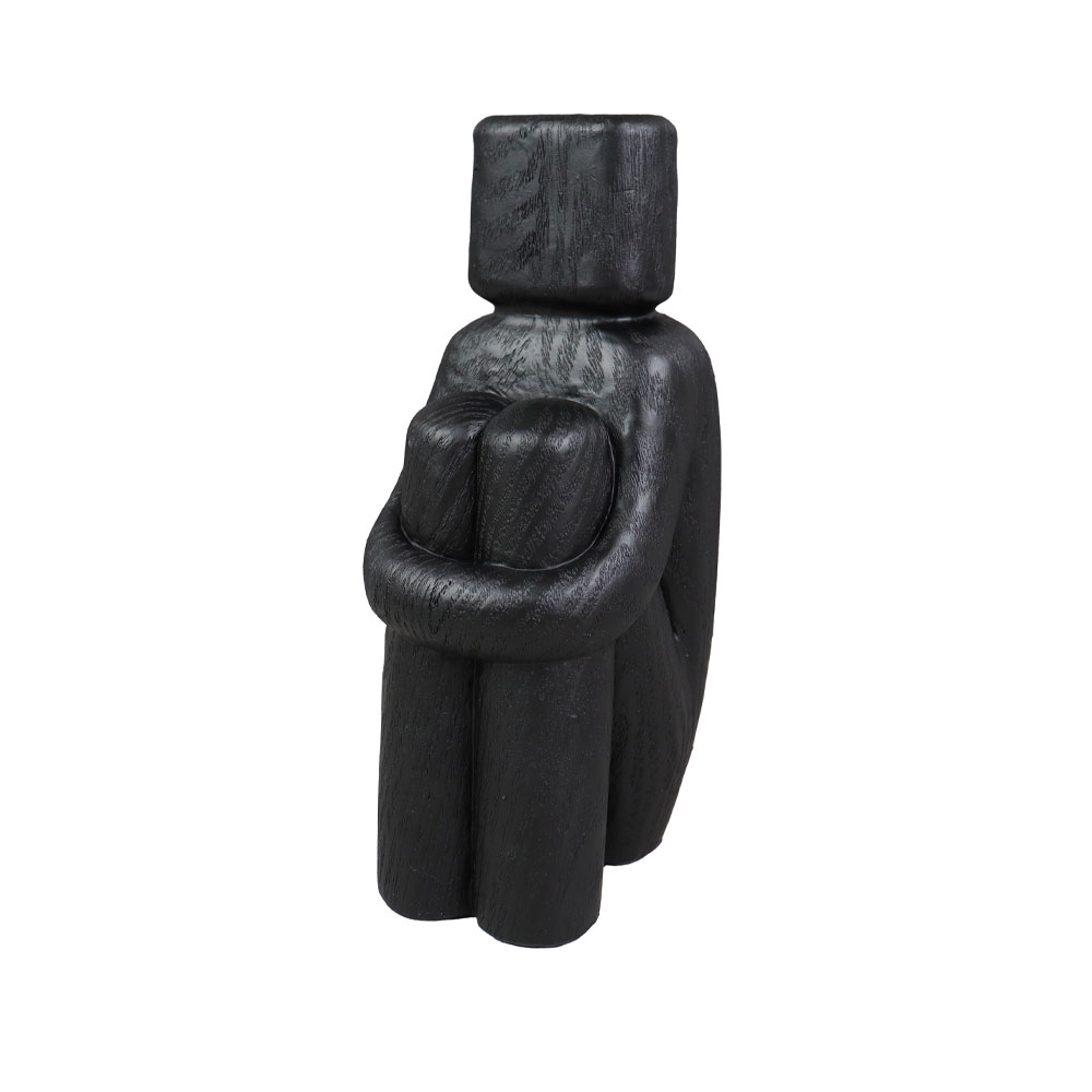 SEDUTO.III ΔΙΑΚΟΣΜΗΤΙΚΟ ΣΩΜΑ 9.5x7.5x20 POLYRESIN ΜΑΥΡΟ