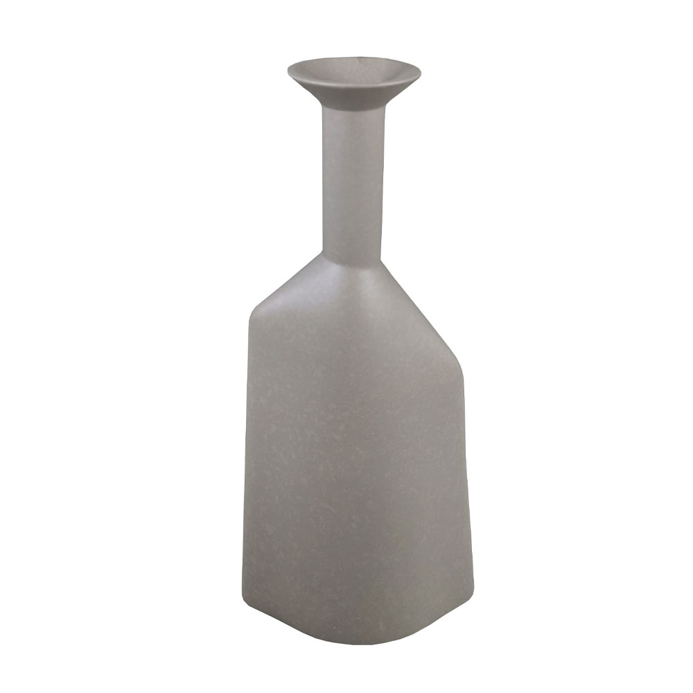 PEQUENA ΔΙΑΚΟΣΜΗΤΙΚΟ ΒΑΖΟ 16x8x37.5 POLYRESIN ΓΚΡΙ