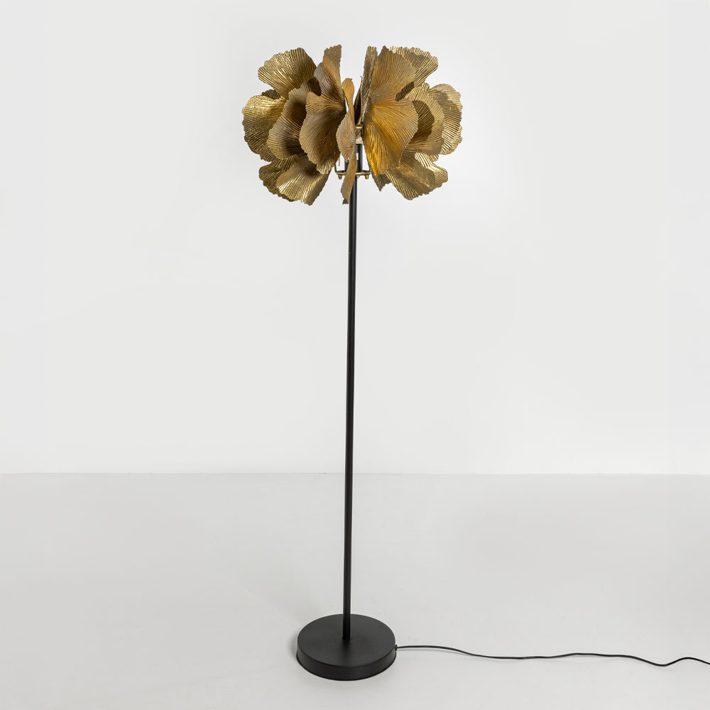 BLOSSOM ΦΩΤΙΣΤΙΚΟ ΕΠΙΔΑΠΕΔΙΟ 49x49x149cm ΜΕΤΑΛΛΟ BROWN GOLD ΜΑΥΡΟ