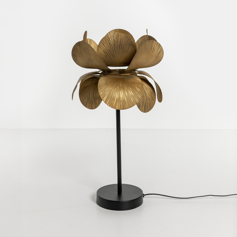 BLOSSOM ΦΩΤΙΣΤΙΚΟ ΕΠΙΤΡΑΠΕΖΙΟ 26x26x55cm ΜΕΤΑΛΛΟ BROWN GOLD