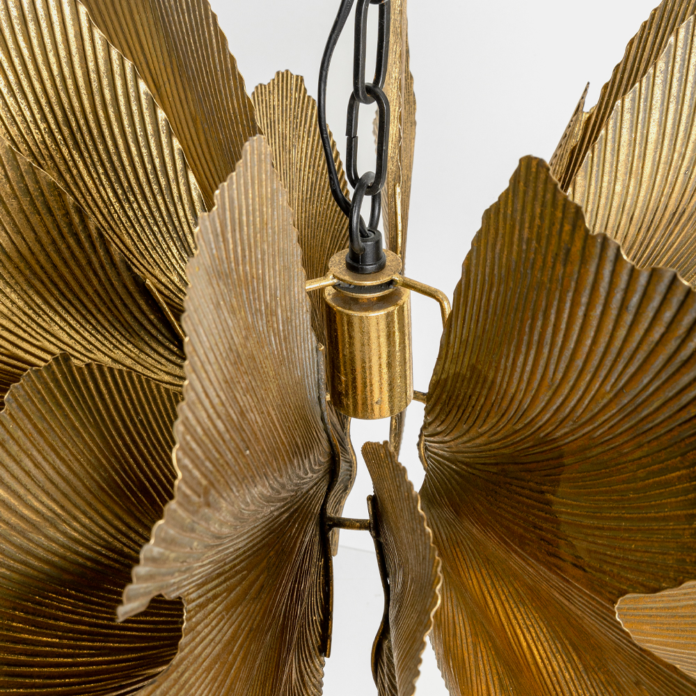 BLOSSOM ΦΩΤΙΣΤΙΚΟ ΚΡΕΜΑΣΤΟ 71x71x50cm ΜΕΤΑΛΛΟ BROWN GOLD