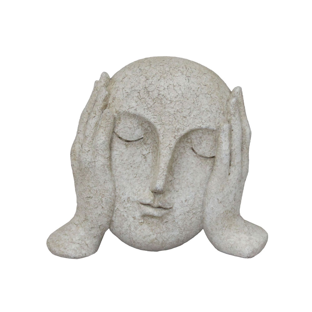THINK ΔΙΑΚΟΣΜΗΤΙΚΟ ΠΡΟΣΩΠΟ 19.5x8x16.2 POLYRESIN OFF WHITE