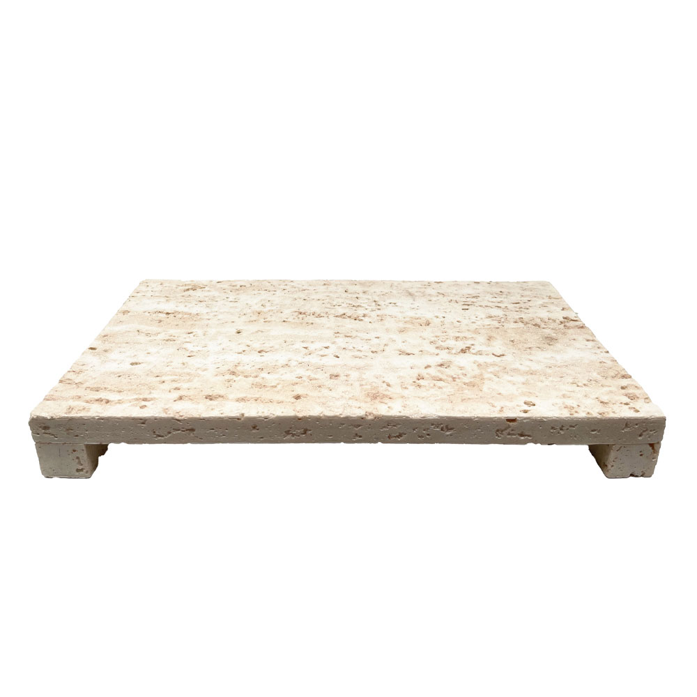 TRAVERTINO ΔΙΣΚΟΣ ΔΙΑΚΟΣΜΗΣΗΣ 40x22x5cm POLYRESIN STONE