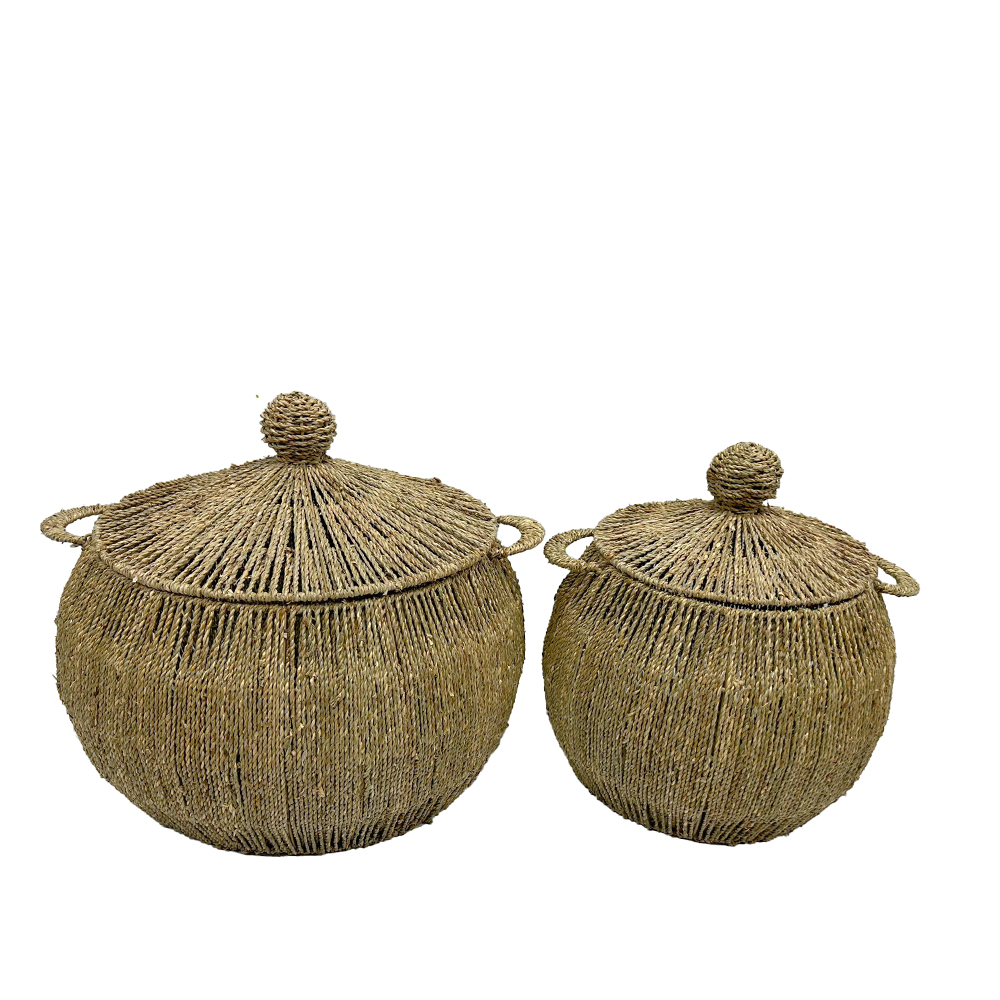 YUKI ΚΑΛΑΘΙ SET 2ΤΜΧ 55x55x45 SEAGRASS ΦΥΣΙΚΟ