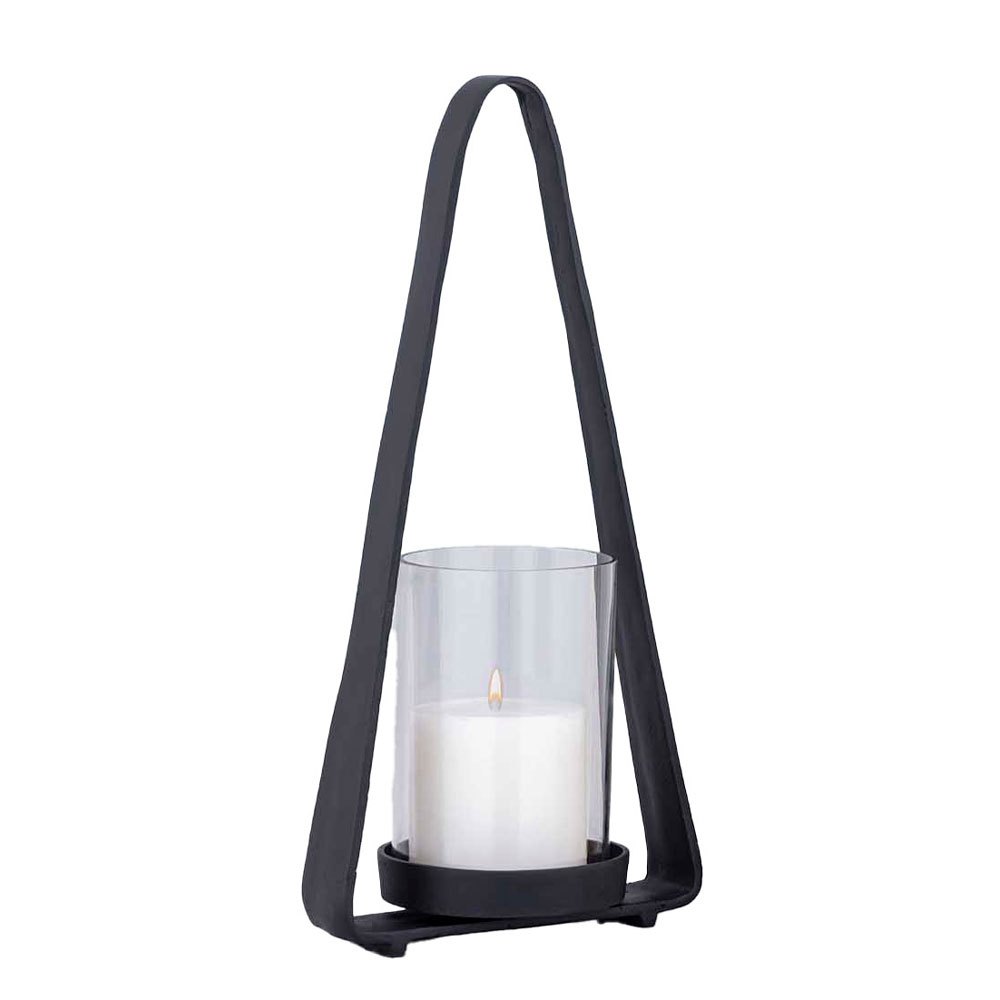 LUMINOUS ΦΑΝΑΡΙ 49x14x23 ΑΛΟΥΜΙΝΙΟ ΜΑΥΡΟ ΓΥΑΛΙ