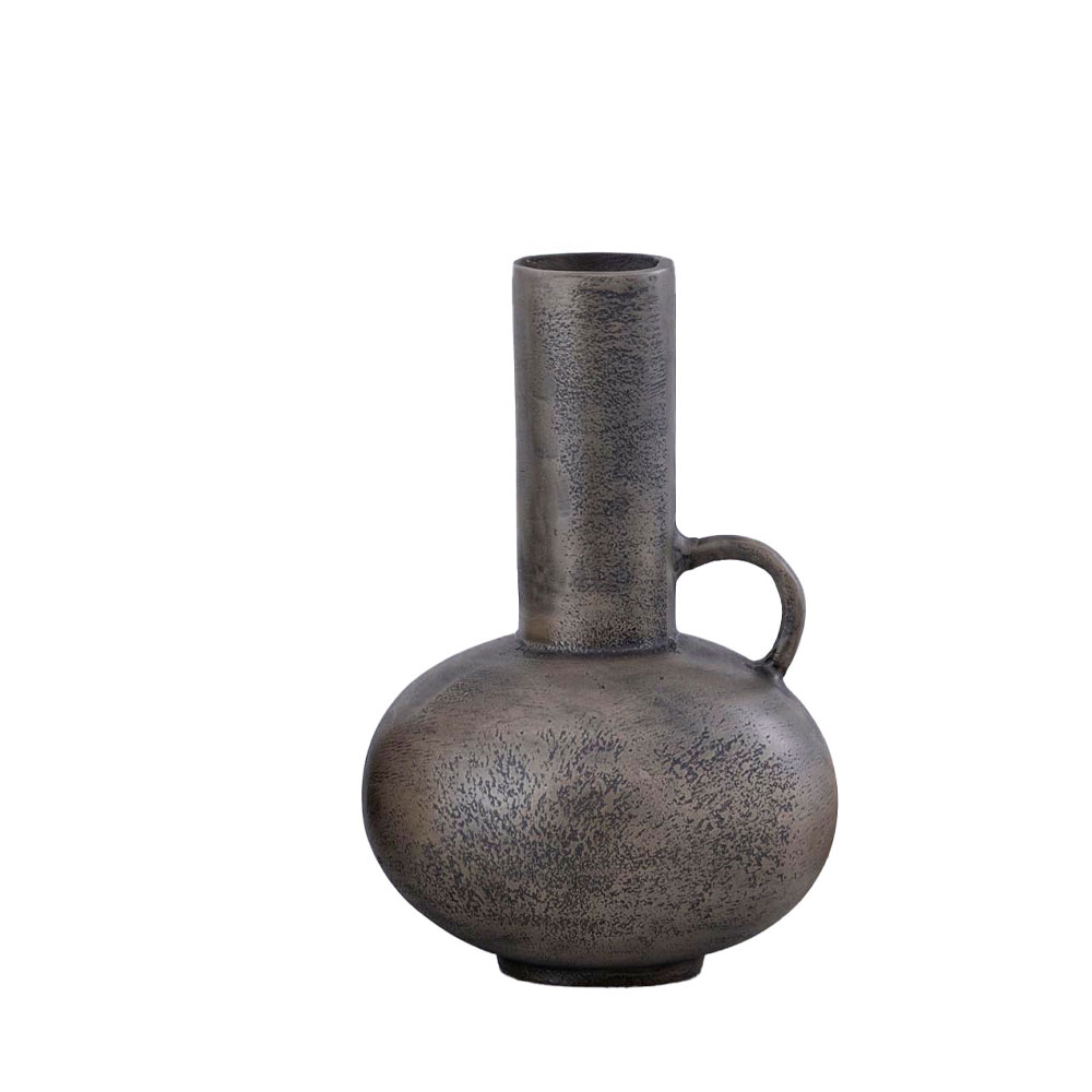 STEEL SHINE ΒΑΖΟ 18x18x27 ΑΛΟΥΜΙΝΙΟ ΓΚΡΙ ΑΝΤΙΚΕ