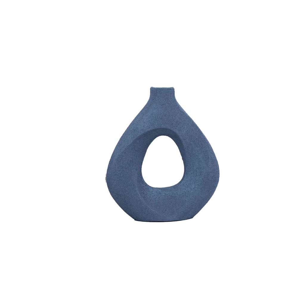 MED VASE ΒΑΖΟ 22x7x25 ΑΛΟΥΜΙΝΙΟ ΜΠΛΕ