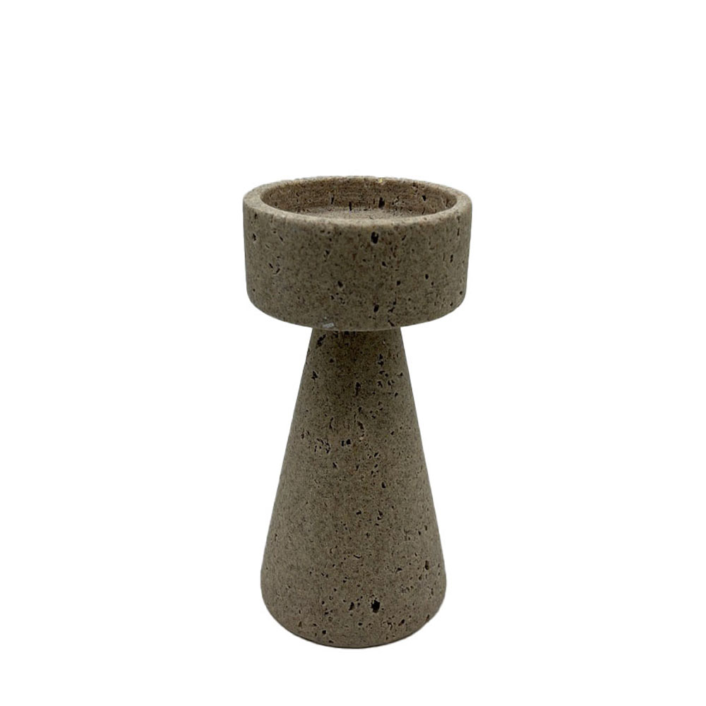 LITO ΚΗΡΟΠΗΓΙΟ 9.5x9.5x19.8 POLYRESIN STONE ΜΠΕΖ