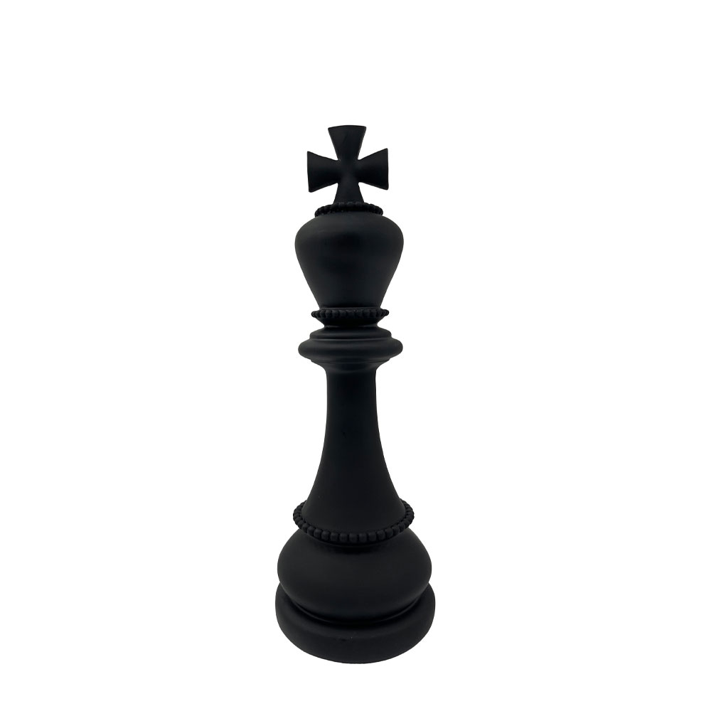 KNIGHTLINE ΔΙΑΚΟΣΜΗΤΙΚΟ ΠΙΟΝΙ 10x10x29.5cm POLYRESIN ΜΑΥΡΟ