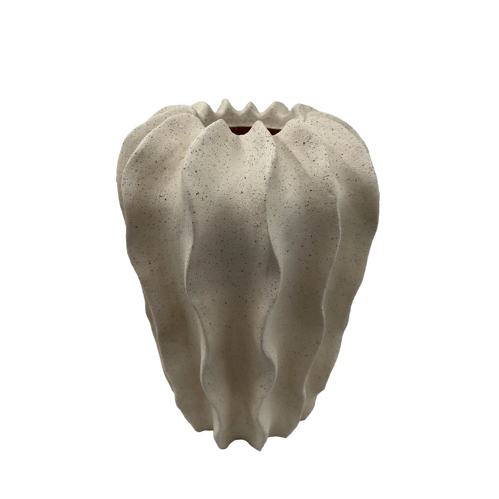 THORNY ΒΑΖΟ 19x19x27.5cm POLYRESIN ΜΠΕΖ