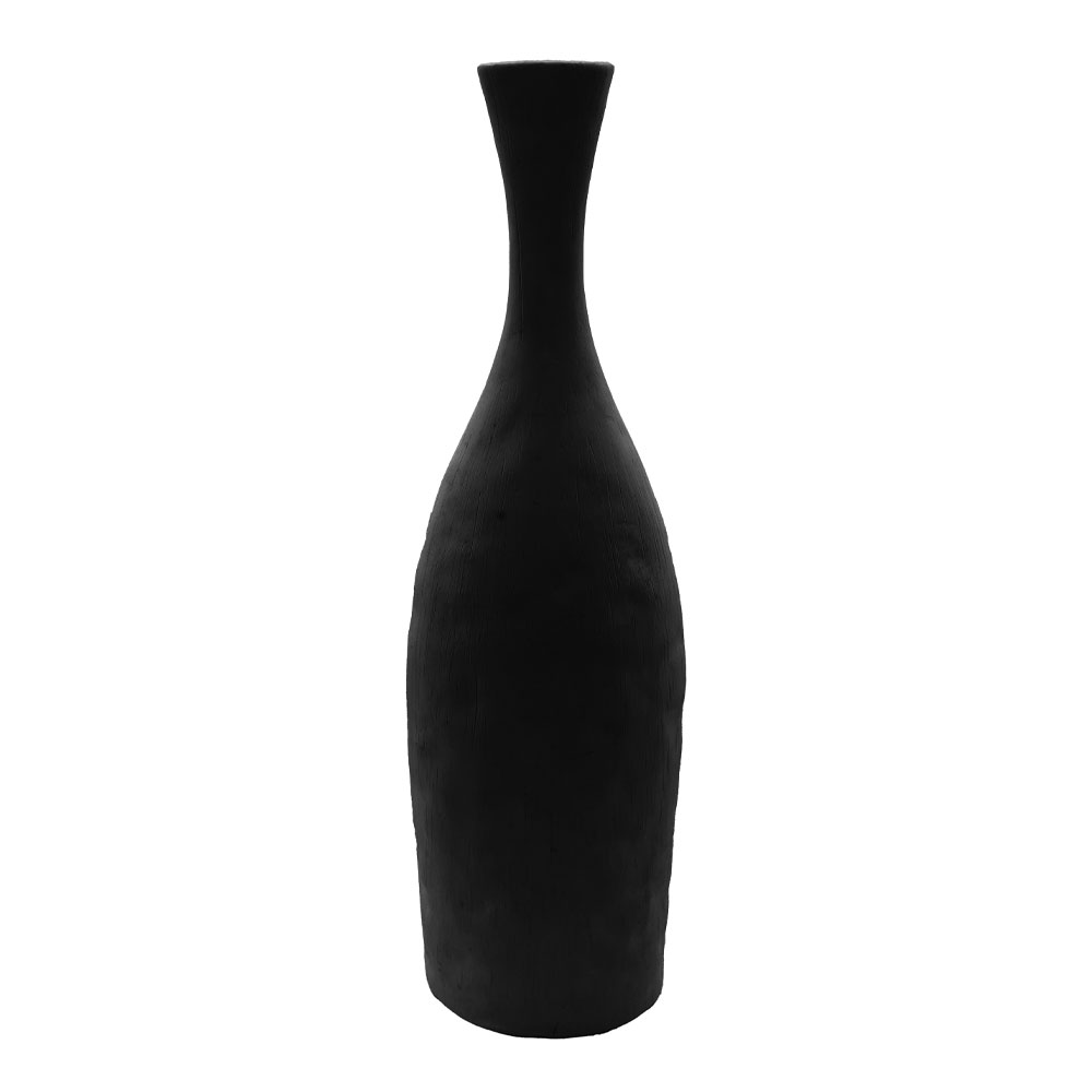 FRASCO ΒΑΖΟ 16x10x54 POLYRESIN ΜΑΥΡΟ