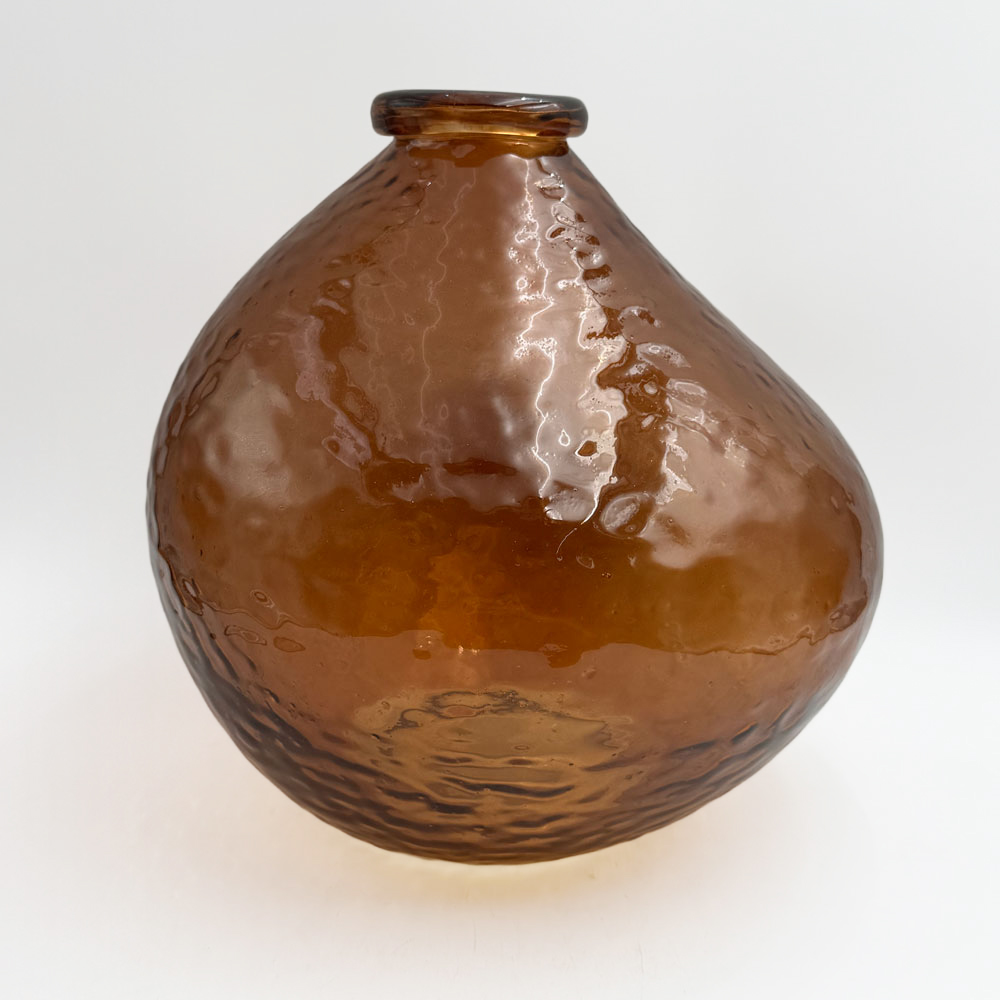 BOCAL ΒΑΖΟ 25x25x25cm ΓΥΑΛΙ CARAMEL