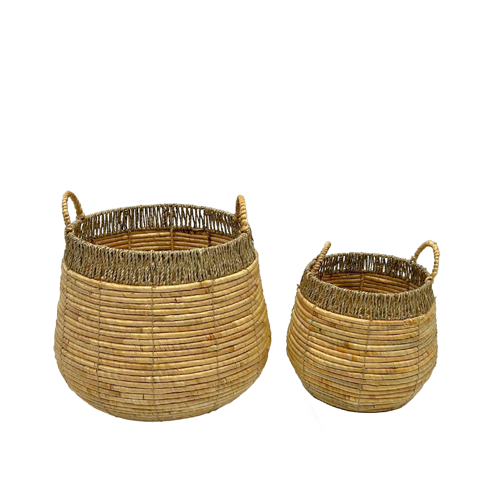 RAFFIA ΚΑΛΑΘΙ ΥΑΚΙΝΘΟΥ SET 2ΤΜΧ 46x46x45 ΥΑΚΙΝΘΟΣ ΦΥΣΙΚΟ