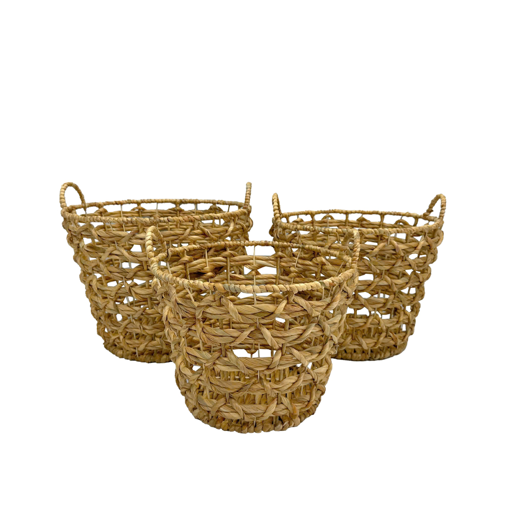 LIGHT NEST ΚΑΛΑΘΙ ΥΑΚΙΝΘΟΥ SET 3ΤΜΧ 45x45x41 ΥΑΚΙΝΘΟΣ ΦΥΣΙΚΟ