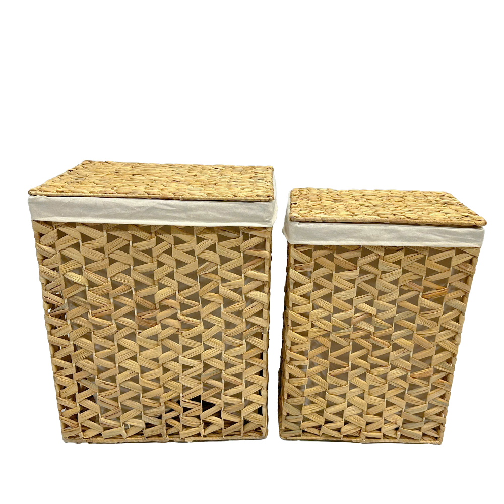 OSIERA ΚΑΛΑΘΙ ΥΑΚΙΝΘΟΥ ΜΕ ΚΑΠΑΚΙ SET 2ΤΜΧ 45x35x55 ΥΑΚΙΝΘΟΣ ΦΥΣΙΚΟ ΥΦΑΣΜΑ
