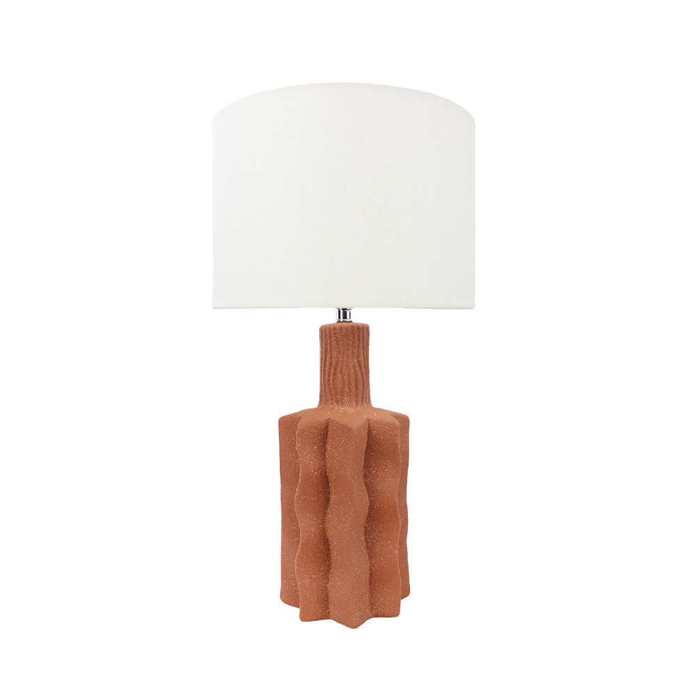 EGLI ΦΩΤΙΣΤΙΚΟ ΕΠΙΤΡΑΠΕΖΙΟ 32x32x56 ΚΕΡΑΜΙΚΟ TERRACOTTA ΛΙΝΟ ΛΕΥΚΟ