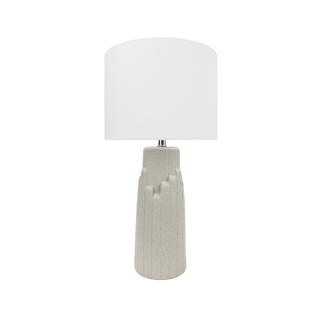 TEKTON ΦΩΤΙΣΤΙΚΟ ΕΠΙΤΡΑΠΕΖΙΟ 25x25x50 ΚΕΡΑΜΙΚΟ ΓΚΡΙ ΛΙΝΟ ΛΕΥΚΟ
