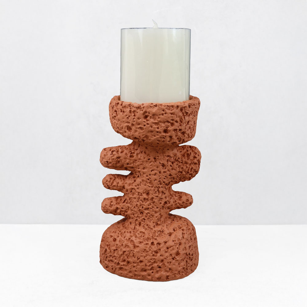 KYCLADIC I ΚΗΡΟΠΗΓΙΟ ΔΙΑΚΟΣΜΗΤΙΚΟ 12x10x20cm RESIN ΠΟΡΤΟΚΑΛΙ