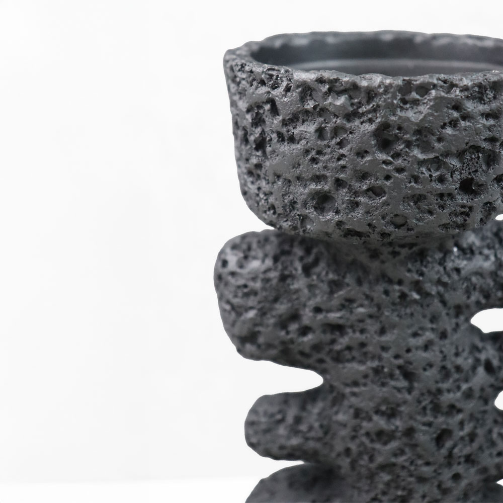 KYCLADIC II ΚΗΡΟΠΗΓΙΟ ΔΙΑΚΟΣΜΗΤΙΚΟ 12x10x20cm RESIN ΜΑΥΡΟ