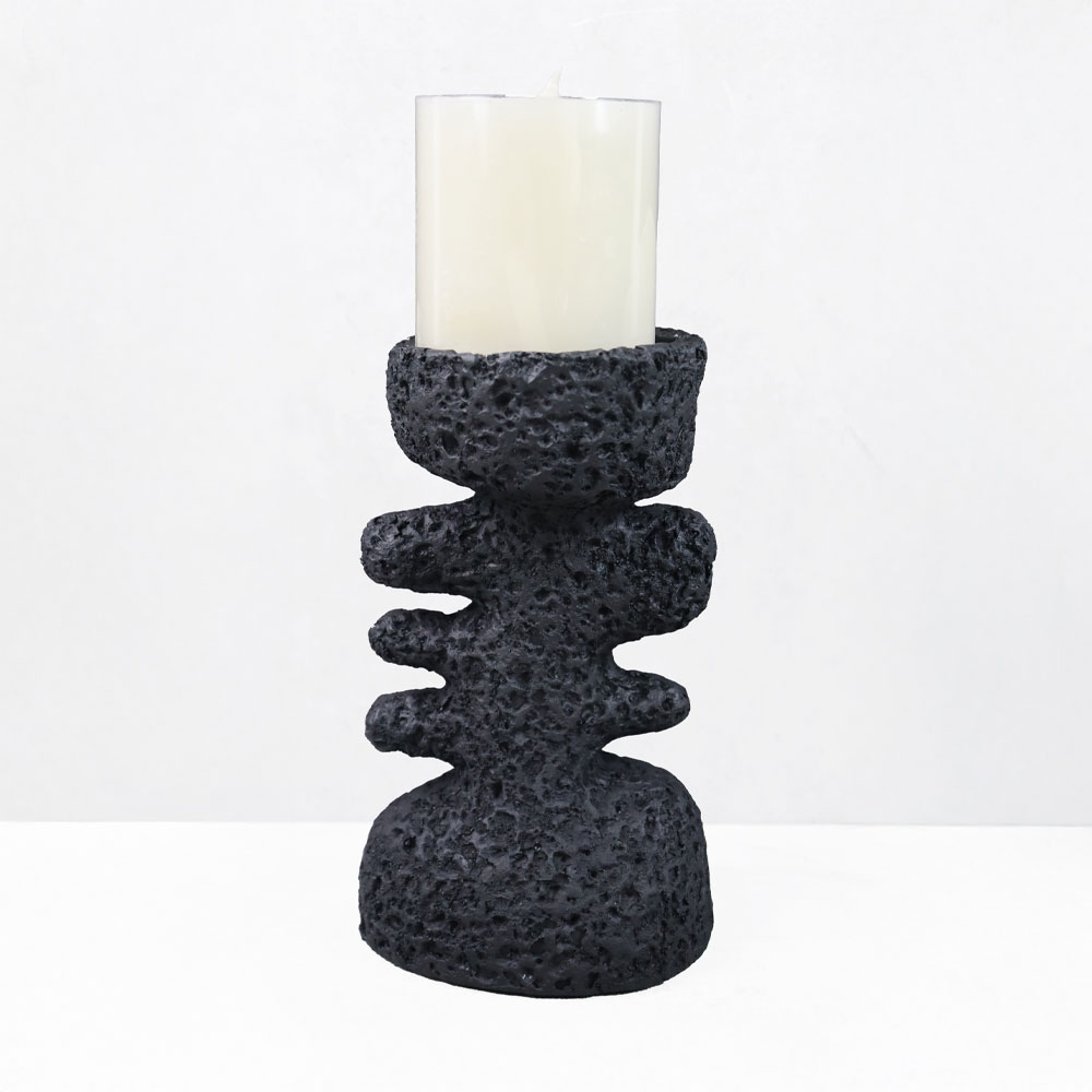 KYCLADIC II ΚΗΡΟΠΗΓΙΟ ΔΙΑΚΟΣΜΗΤΙΚΟ 12x10x20cm RESIN ΜΑΥΡΟ