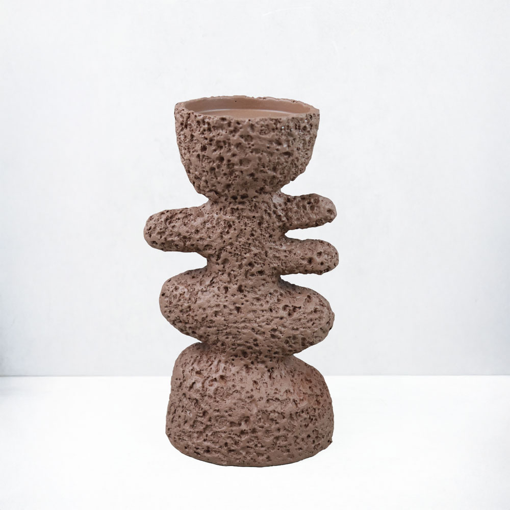 LUSTRE I ΚΗΡΟΠΗΓΙΟ ΔΙΑΚΟΣΜΗΤΙΚΟ 14.5x9.5x25cm RESIN ΚΑΦΕ