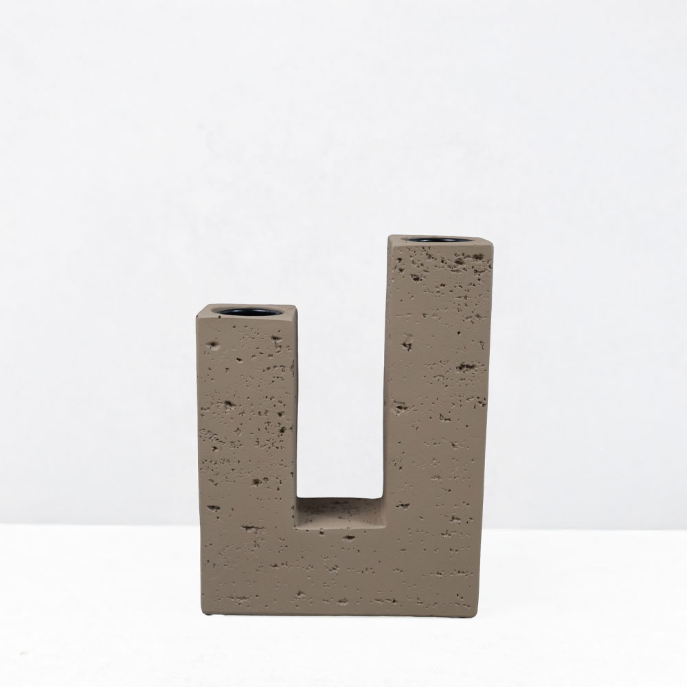 FLUX I ΚΗΡΟΠΗΓΙΟ ΔΙΑΚΟΣΜΗΤΙΚΟ 12x4x16cm RESIN ΚΑΦΕ