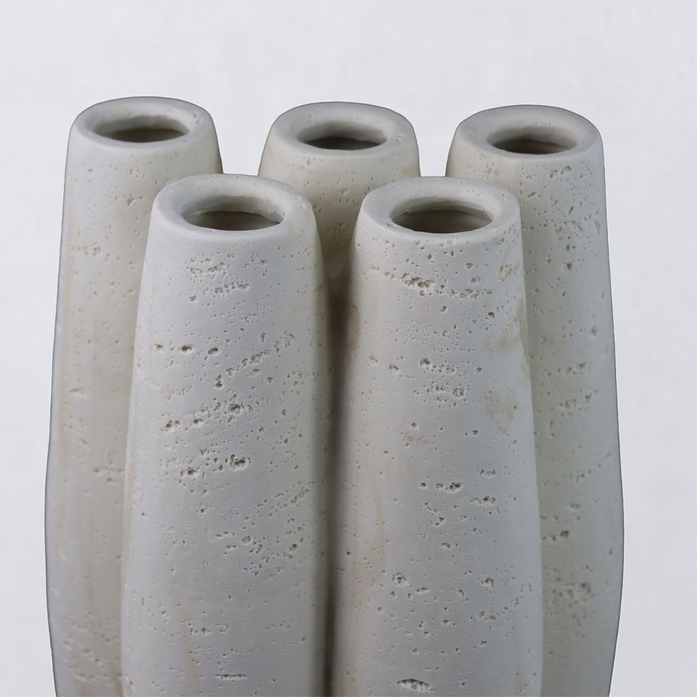ORIN III ΒΑΖΟ 23x15.5x38cm RESIN ΜΠΕΖ