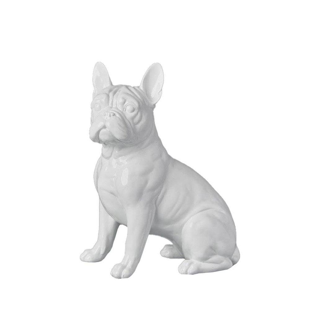 BLANCO ΔΙΑΚΟΣΜΗΤΙΚΟ ΣΚΥΛΟΣ 19.2x10.8x24.6cm RESIN ΑΣΠΡΟ GLOSSY