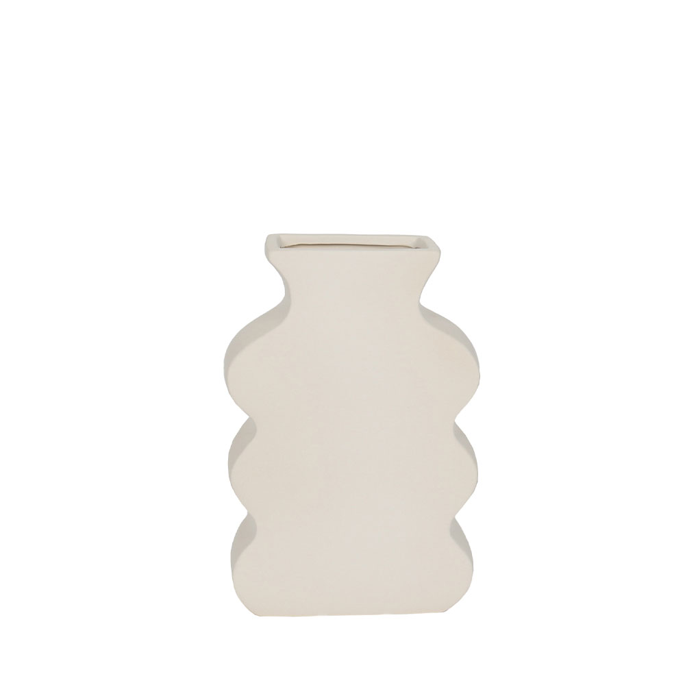 LUNO ΒΑΖΟ 18.5x8x27.5cm ΚΕΡΑΜΙΚΟ ΛΕΥΚΟ