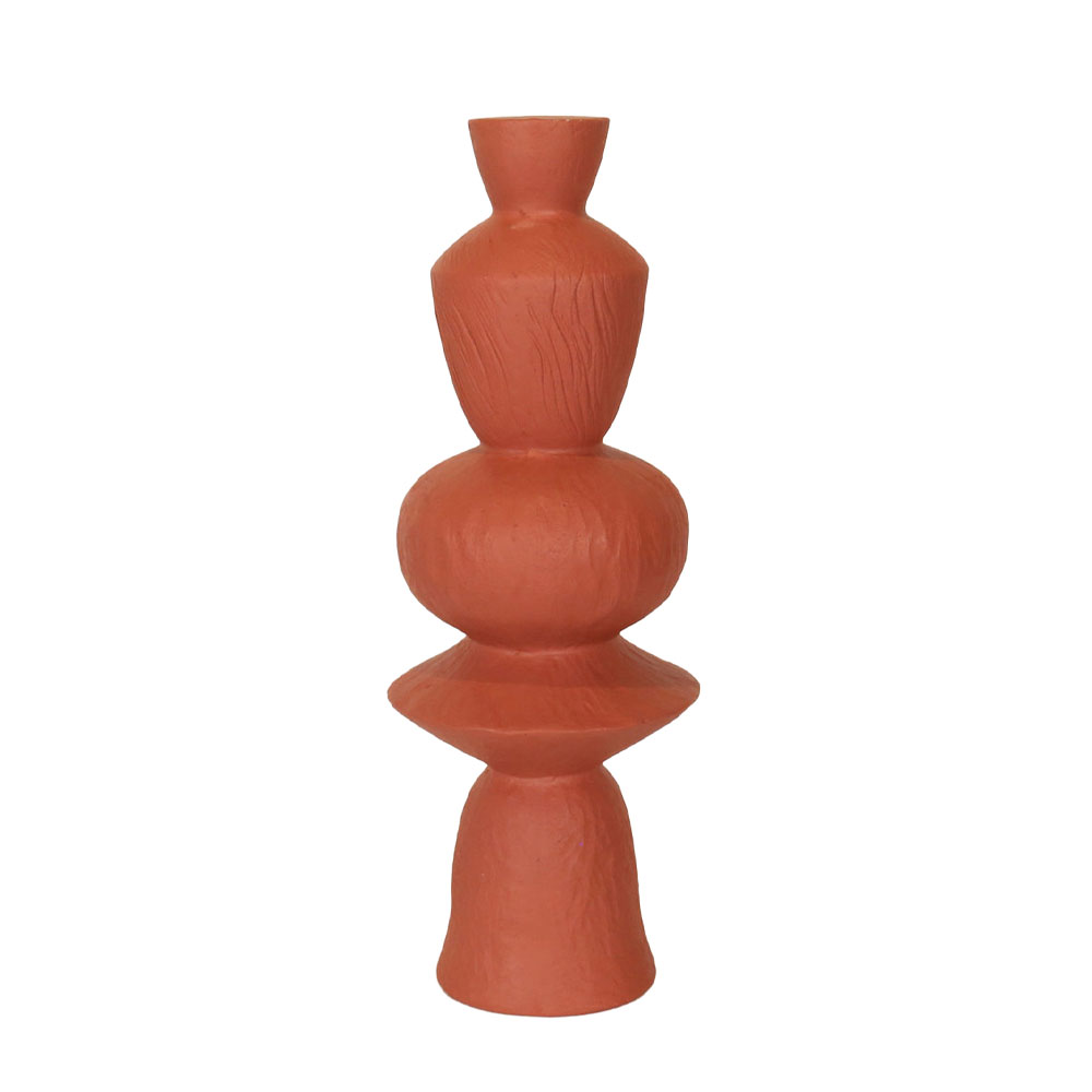 AEON ΒΑΖΟ 25.5x25.5x71cm MgO ΠΟΡΤΟΚΑΛΙ ΣΚΟΥΡΟ