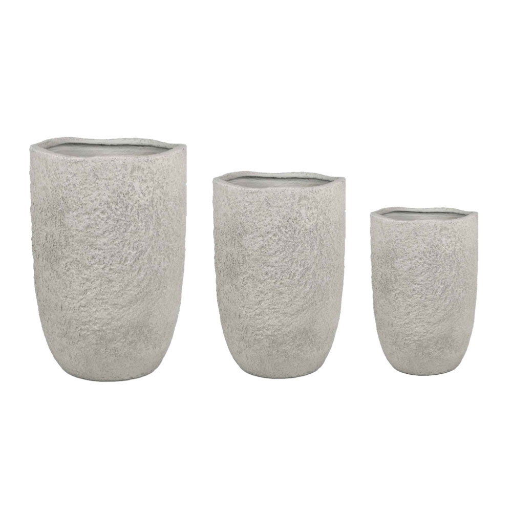 SOLIN ΚΑΣΠΩ SET 3ΤΜΧ 44x44x66.5cm MgO ΓΚΡΙ ΑΝΟΙΧΤΟ